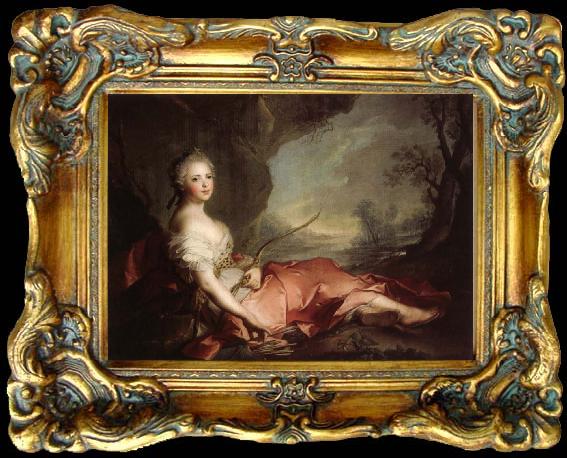 framed  Jean Marc Nattier Marie Adelaide of France Represented as Diana, Ta045